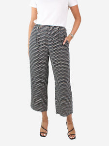 Marni Black elasticated waist printed trousers - size IT 38