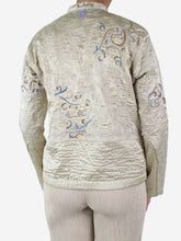 Load image into Gallery viewer, Multicoloured embroidered button-up jacket - size S Coats &amp; Jackets Haat Issey Miyake 
