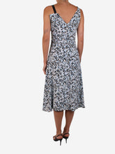 Load image into Gallery viewer, Blue floral silk print midi dress - size IT 40 Dresses Proenza Schouler 
