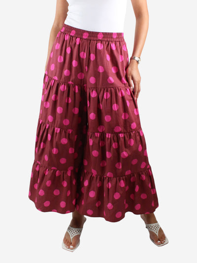 Pink polka dot wide-leg trousers - size M Dresses Sundek 