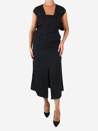 Black square neckline asymmetric midi dress - size IT 38 Dresses Bottega Veneta 
