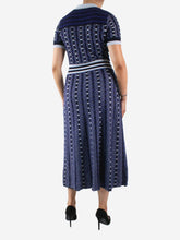 Load image into Gallery viewer, Blue printed knit maxi dress - size M Dresses Gabriella Hearst 
