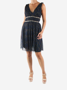 Isabel Marant Etoile Blue printed V-neck silk dress - size FR 38