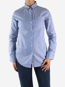 Theory Blue striped button-up shirt - size S