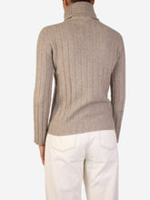 Load image into Gallery viewer, Beige cashmere high-neck jumper - size FR 38 Knitwear Chanel 
