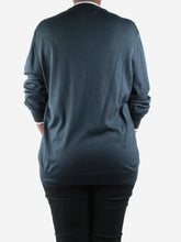 Load image into Gallery viewer, Hermes Green zipped cashmere cardigan - size XL Tops Hermes 
