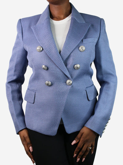 Blue double-breasted blazer - size UK 16 Coats & Jackets Balmain 