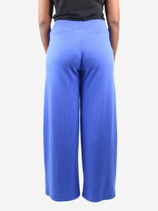 Bamford Blue wide-leg cashmere trousers - size L