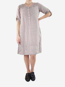Rosso 35 Grey linen buttoned dress - size IT 46
