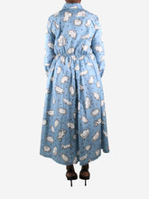 Load image into Gallery viewer, Blue logo printed shirt dress - size UK 12 Dresses Max Mara 
