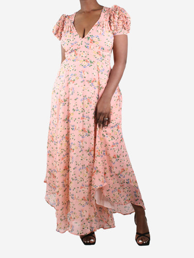 Pink floral ruffle sleeve maxi dress - size US 6 Dresses Love Shack Fancy 