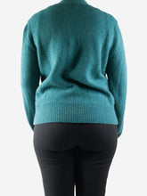 Load image into Gallery viewer, Teal button-up knitted cardigan - size L Knitwear Aethel 
