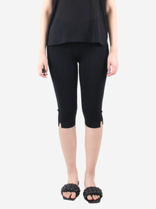 Toteme Black cropped knit leggings - size S