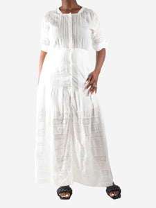 Love Shack Fancy White lace-trim maxi dress - size L