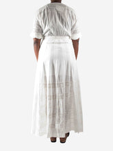 Load image into Gallery viewer, White lace-trim maxi dress - size L Dresses Love Shack Fancy 
