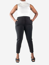 Load image into Gallery viewer, Black tailored trousers - size UK 12 Trousers Max Mara 
