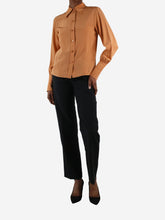 Load image into Gallery viewer, Orange silk shirt blouse - size FR 34 Tops Chloe 
