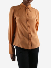 Load image into Gallery viewer, Orange silk shirt blouse - size FR 34 Tops Chloe 
