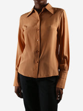 Load image into Gallery viewer, Orange silk shirt blouse - size FR 34 Tops Chloe 
