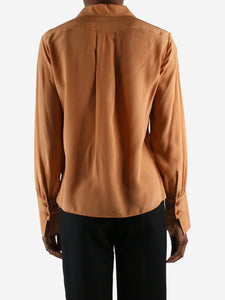Chloe Orange silk shirt blouse - size FR 34