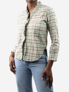 Isabel Marant Etoile Green check flannel shirt - size FR 40
