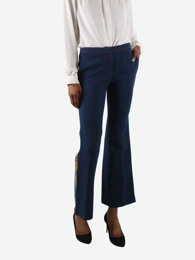 Blue snakeskin detail trousers - size UK 6 Trousers Burberry 