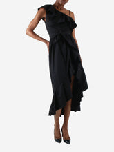 Load image into Gallery viewer, Black off-shoulder ruffle dress - size UK 8 Dresses Sandro 
