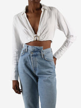 Load image into Gallery viewer, White cropped Thebes shirt - size XS Tops Gauge81 
