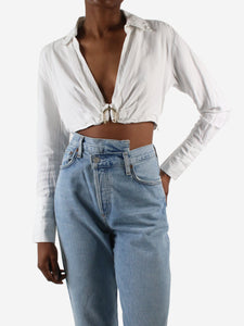Gauge81 White cropped Thebes shirt - size XS