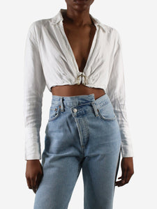 Gauge81 White cropped Thebes shirt - size XS