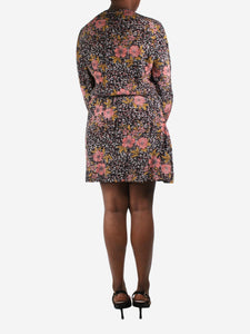 Zadig & Voltaire Black V-neckline floral dress - size L