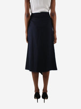 Load image into Gallery viewer, Blue asymmetric midi skirt - size UK 6 Skirts Atlantique Ascoli 
