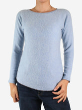 Load image into Gallery viewer, Blue round neck long sleeved jumper - size S Knitwear Weekend Max Mara 

