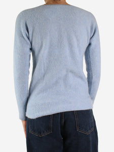 Weekend Max Mara Blue round neck long sleeved jumper - size S