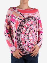 Load image into Gallery viewer, Pink long-sleeved printed top - size UK 10 Tops Emilio Pucci 

