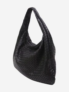 Bottega Veneta Black intrecciato leather hobo bag