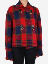 Load image into Gallery viewer, Red checkered wool jacket with ring buttons - size FR 34 Coats &amp; Jackets Loewe 
