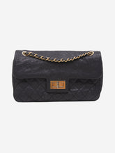 Load image into Gallery viewer, Black large 2012 caviar 2.55 gold hardware flap bag Shoulder bags Chanel 
