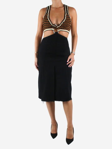 Black knit A-line midi dress - size US 4 Dresses Proenza Schouler 