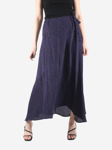 Isabel Marant Etoile Purple printed midi skirt - size FR 36