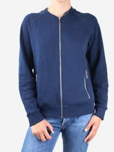 Load image into Gallery viewer, Blue zipped embroidered sweater - size S Tops Vilebrequin 

