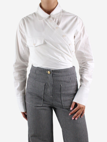 White cropped shirt - size S Tops GRLFRND 