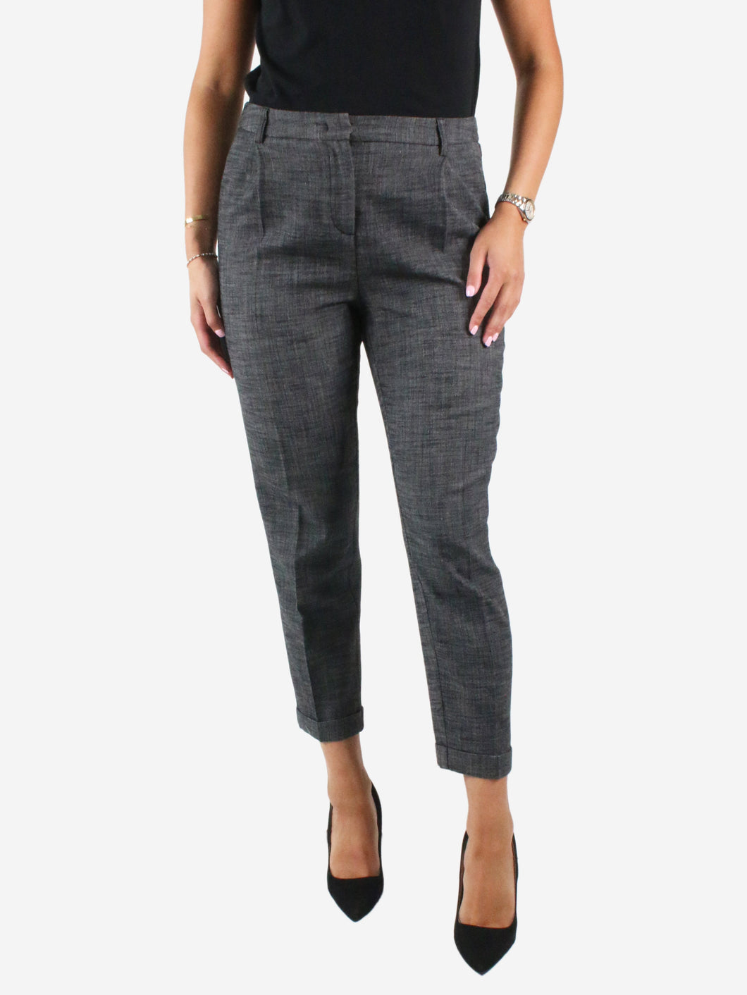 Grey pleated trousers - size EU 38 Trousers Essentiel Antwerp 