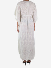 Load image into Gallery viewer, White tonal embroidered dress - size One Size Dresses Pranella 
