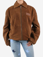Load image into Gallery viewer, Brown suede bomber jacket - size UK 10 Coats &amp; Jackets Remain Birger Christensen 

