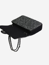 Load image into Gallery viewer, Black 2014-2015 jumbo houndstooth and jersey Classic single flap shoulder bag Shoulder bags Chanel 

