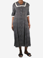 Load image into Gallery viewer, Black polka-dot collar dress - size UK 12 Dresses Rixo 
