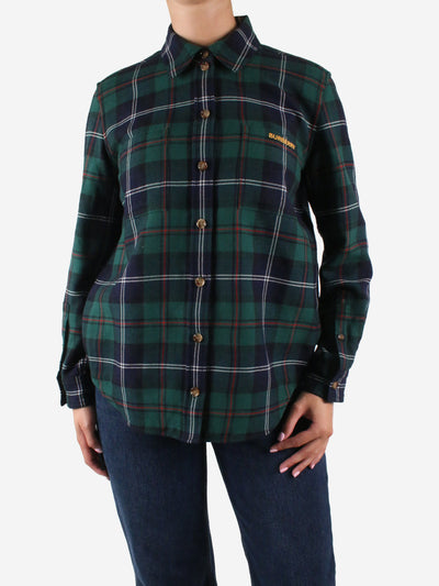 Green checked button-up wool shirt - size UK 8 Tops Burberry 
