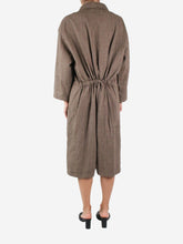 Load image into Gallery viewer, Brown long-sleeve wool playsuit - size FR 36 Dresses Maison Margiela 
