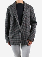 Load image into Gallery viewer, Grey houndstooth wool jacket - size FR 34 Coats &amp; Jackets Isabel Marant Etoile 
